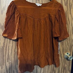 Xhilaration Women's Burnt Orange Blouse